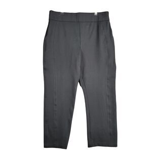 SPANX 20254Q Black PerfectFit Ponte Slim Straight Pants Pull On Cropped SIZE 1X